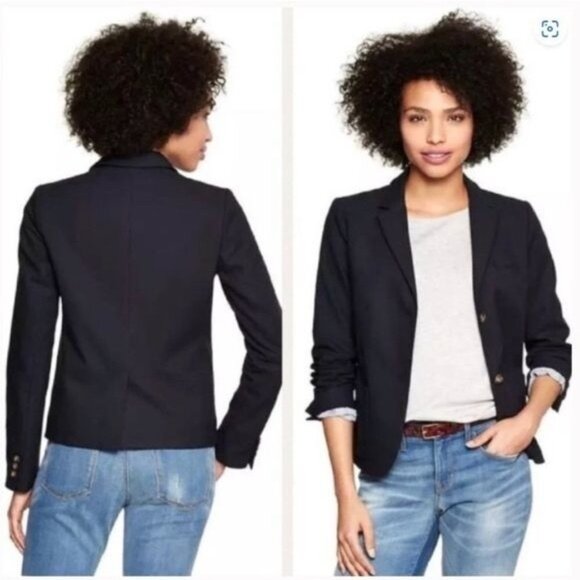 Gap The Academy Blazer Blue Size 6 Classic Academia Preppy more blue than photos - Picture 1 of 14
